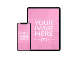 A Multi Device Mockup Template For Showcasing Your Content On An Ipad And Iphone Screen Front View Of Portrait Mode Ipad Pro And I Ipad Mockup Ipad Pro Mockup