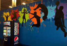 Sports like karate and other martial art themes can enhance your son's bedroom's décor such as the images seen in the post. 24 Sport Murals Ideas Mural Wall Murals Sports Themed Room