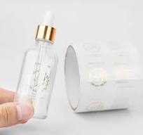 Adhesive Waterproof Vinyl Cosmetic Bottle Product Sticker Label Custom  Luxury Perfume Skin Care Labels