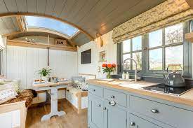 South Coombe Country Cottages Devon Shepherds Hut Hut Shed Interior