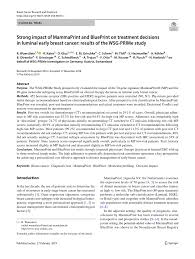 Rrb npc result 2017, main exam cutoff marks: Pdf Strong Impact Of Mammaprint And Blueprint On Treatment Decisions In Luminal Early Breast Cancer Results Of The Wsg Prime Study