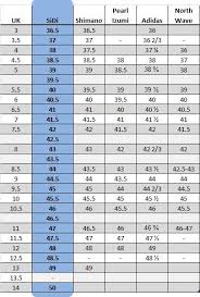 Cycle Shoe Size Comparison Chart New Balance Shoe Size