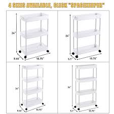 Any stainless steel surface, whether it's a shelf, a countertop or anything else, has its pros and cons just like any other material offers both. Spacekeeper 3 Tier Slim Storage Cart Mobile Shelving Unit Organizer Slide Out Storage Rolling Utility Cart Tower Rack For Kitchen Bathroom Laundry Narrow Places Plastic Stainless Steel White Pricepulse