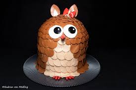 Saras kochunterricht, dieser kuchen ist wirklich kauzig! Motivtorte Eule Torte Nach Sacher Art Gudrun Von Modling