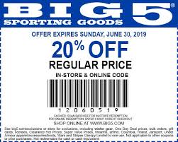 Coupon Big 5 Sporting Goods Fun Sports Coupons Big 5 Sporting Goods