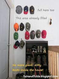 Fair And Fickle Easy Hat Storage Solution With Pegboard Storage Hat Storage Closet Remodel