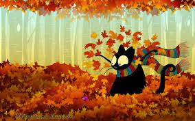 Echo The Cat Fall Wallpaper Fall Wallpaper Kitten Wallpaper Wallpaper
