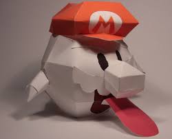 Cut all pieces, assemble with matching numbers. Papercraft Super Mario Download Chip