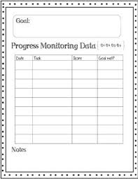 Special Education Organization Sheets Iep Progress Monitor