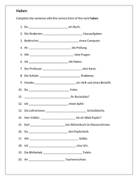 Haben German Verb Worksheet Teaching Resources Verb Worksheets German Verbs German Language Learning Worksheets