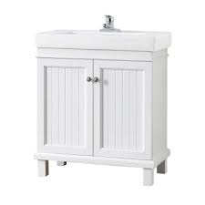 While most bathroom vanities measure around 17 inches to 24 inches deep, the standard bathroom vanity depth is 21 inches. Less Than 16 Bathroom Vanities Bath The Home Depot