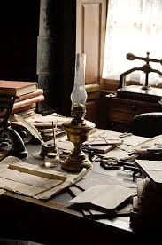 Messy Desk Old Lamp Old Lamps Messy Desk Office Gadgets