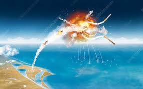 The explosion of the space shuttle challenger on jan. 1986 Space Shuttle Challenger Disaster Illustration Stock Image C038 4280 Science Photo Library