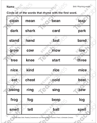 Our rhyming worksheets feature fun activities for preschoolers and. Rhyming Words Basic Skills Practice Printable Skills Sheets