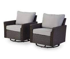 Broyhill Legacy Castle Pines 2 Piece Cushioned Patio Swivel Glider Set Big Lots Swivel Glider Outdoor Glider Chair Deep Seat Cushions