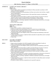 school librarian resume samples