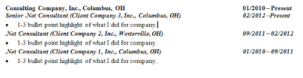 how to list contracting on resume the