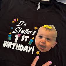 Buy Custom Birthday Face Photo Shirts, Matching Birthday Party Group Shirt,  Custom Face Birthday Shirt, Personalized Birthday Photo Shirts Online in  India