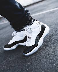 Nike Air Jordan 11 Black And White Pin On Shoes