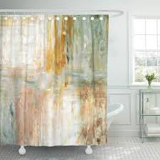 Maybe you would like to learn more about one of these? Cynlon Teal Sage Coffee Green Abstract Brown Rust Bathroom Decor Bath Shower Curtain 66x72 Inch Walmart Com Walmart Com