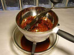 Red Chile Sauce In Food Mill Food Mills Mexican Food Recipes Authentic Red Chile Sauce