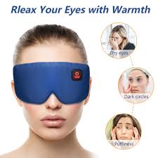 Heated Eye Mask Cordless for Dry Eyes, USB Eyes Heating Pad, Rechargeable,  Real Silk, Sleep Mask for Men Women, Warm Eye Compress for Relief Stye,  Blepharitis, Chalazion, Eye Fatigue or MGD :