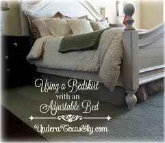 Apply your bed skirt to the top of your box spring with help from a home. Using A Bedskirt With An Adjustable Bed Under A Texas Sky