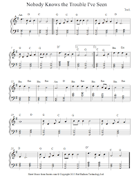 Nobody Knows The Trouble I Ve Seen Sheet Music For Piano Sheet Music Piano Sheet Music Piano