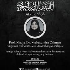 Ulama tarikh, biografi dan tafsir di kalangan sufi. Dato Dr Noraini Ahmad Salam Takziah Kepada Seluruh Keluarga Arwah Semoga Arwah Di Tempatkan Di Kalangan Orang Orang Yang Beriman Dan Seluruh Ahli Keluarga Tabah Menghadapi Dugaan Allah Al Fatihah Facebook