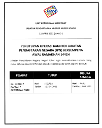 Jabatan pendaftaran negara rtc kulai. Utc Pasir Gudang Jpn