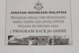 Pendatang asing, orang pendatangveyapendatangortak malayca yabancılar veya göçmenler için kullanılan ifade; Program Serah Diri Pati Di Malaysia Masih Usulan Antara News