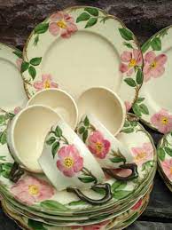 Franciscan Desert Rose Dinnerware Set 49 Pc Usa Service For Eight Plates Bowls Cups And Saucers Desert Rose Dishes Franciscan Desert Rose Desert Rose