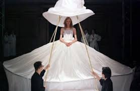 Yohji Yamamoto Wedding Dress Large Crinoline Dress Made Into Modern Wedding Dress Notice The Extremely Large Crinol Crinoline Dress Hoop Dress Yohji Yamamoto