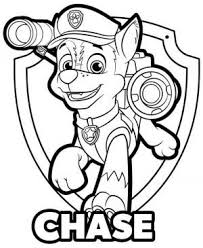 The series focuses on a young boy named ryder who leads a crew of search and rescue dogs please adjust image scale settings to your preferred size before printing. Paw Patrol Chase Colouring Image