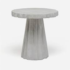 Find concrete dining tables and patio furniture sets. Scalloped Concrete Side Table Mecox Gardens