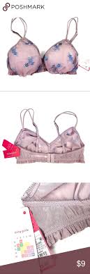 xhilaration triangle bralette small mauve bra adjustable