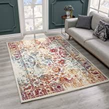 Sanat Teppich Vintage Modern Teppiche Fur Wohnzimmer Kurzflor Teppich In Rot Gelb Blau Oko Tex 100 Zert In 2020 Teppich Wohnzimmer Moderne Teppiche Kurzflor Teppiche