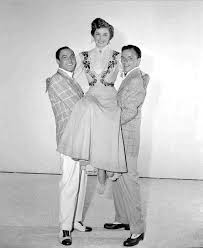 Frank Sinatra Take Me Out To The Ball Game Gene Kelly With Esther Williams And Frank Sinatra In A Promo For Take Me Out To The Ball Game 1949