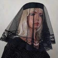 Black Mourning Veiled Pillbox Hat Mourning Mantilla Black Veil Mourning Veil Free Standard Shipping The Veiled Woman By Veil Veil Ideas Veiled Woman