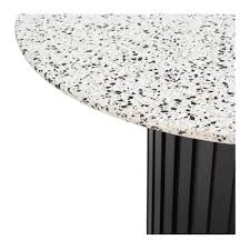 Terrazzo Round Table With Black Base Lounge Living