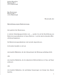 Mieterhohung Modernisierung Musterbrief Zum Download