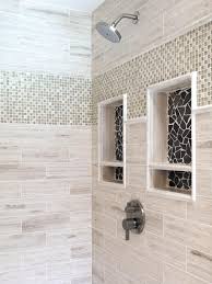 Tranquil Spa Bathroom Shower Niche Traditional Bathroom Shower Tile