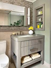 Sleek, modern lines and a surprising amount of storage make this floating vanity an ideal choice in this small bathroom designed by candice loren. Vanity Bathroom Ideas Trendecors
