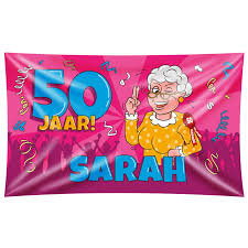 Vlag 50 Jaar Sarah Alles Voor Een 50 Jaar Verjaardag Feestartikelen Nl