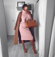 Assitan On Instagram Brown And Blush Pink Wool Set Hm Bag Avaitbag Coat Zara Hmxme Blushpi Pink Fall Outfits Blush Pink Outfit Brown Outfit
