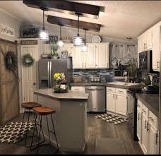 Add a garage or outbuilding beside the home. Double Wide Mobile Home Kitchen Makeover Farmhouse Style The Happy Farmhouse