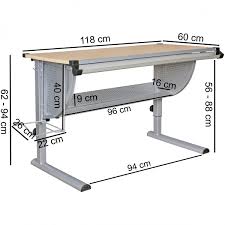 Auch die schwierigsten hausaufgaben dürften damit ihren schrecken verlieren. Finebuy Design Kinderschreibtisch Michi Holz 120 X 60 Cm Grau Weiss Madchen Schulerschreibtisch Neigungs Verstellbar