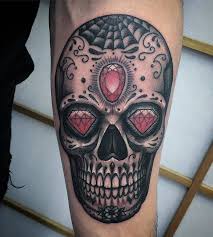 Traditional diamond tattoo designs are not only beautiful but also come with a plethora of meanings. Red Diamond Sugar Skull Tattoo Parryz Com