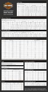 rigorous harley davidson sizing chart 2019