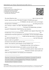 Dazu planen und realisieren sie maßnahmen und kampagnen, die die aufmerksamkeit der kundinnen auf die produkte und. Arbeitsblatter Zum Thema Geschichte Der Usa Aufgabenstellung Arbeitsblatter